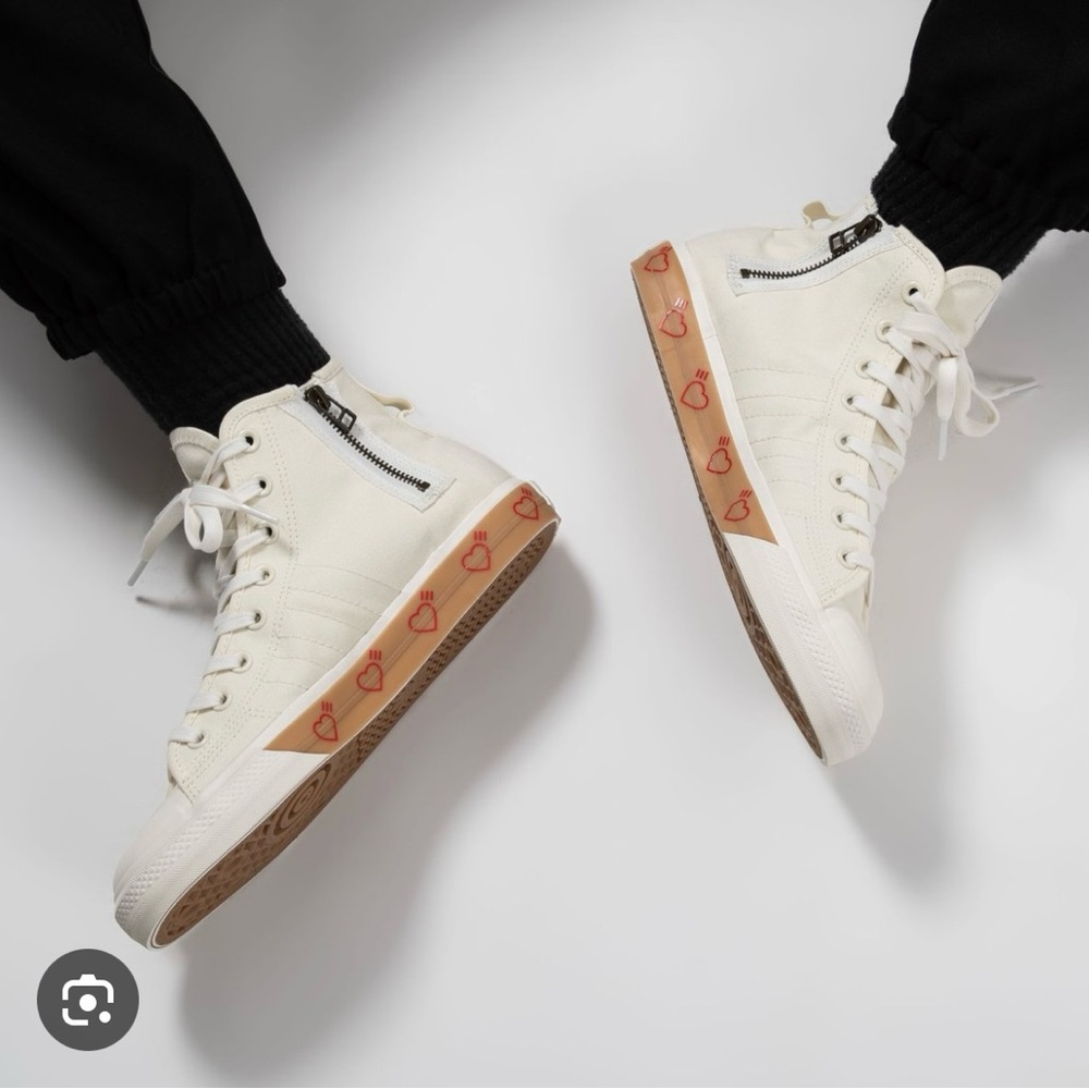 Adidas Nizza Hi HM White High-Top Sneakers Classic Design